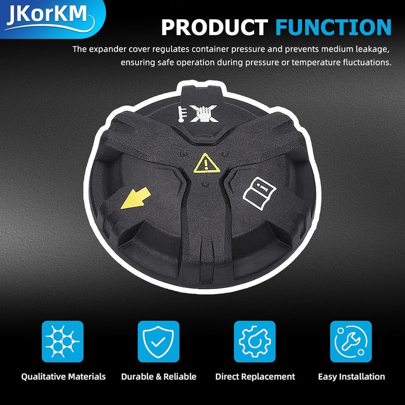 JkorkM 17138665638 Coolant Expansion Tank Cap Compatible with BMW 2019-2025 230i 330e 330i 430i 530i 540i 740i 750e M2 M240i M340i M440i X4 Z4 2.0L 3.0L Replaces OEM 17-13-8-665-638 - Image 3